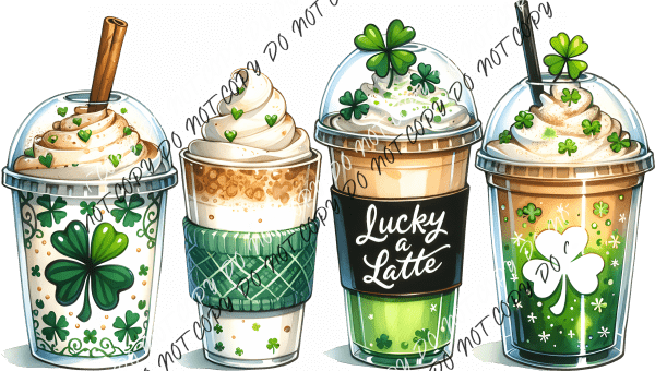 Lucky A Latte St. Patrick’s Day Dtf Transfer