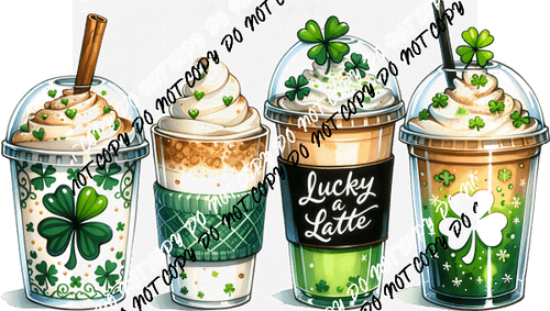 Lucky A Latte St. Patrick's Day DTF Transfer - We Print U Press DTF Transfers