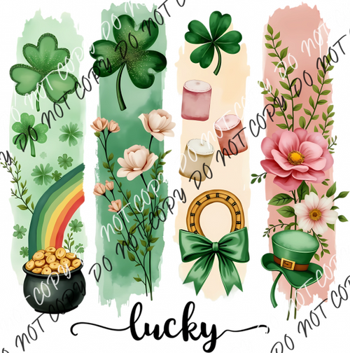 Lucky Brushstrokes DTF Transfer RTP DTF Transfers