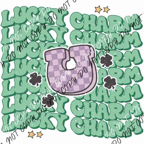 Lucky Charm Distressed Dtf Transfer