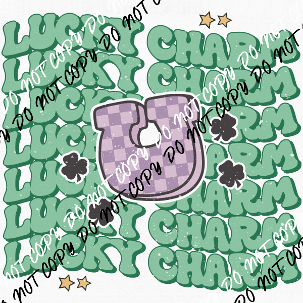 Lucky Charm Distressed DTF Transfer - We Print U Press DTF Transfers