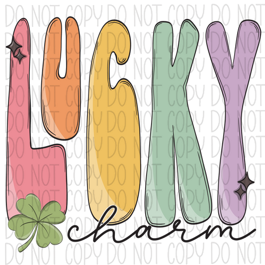 Lucky Charm Pastel Letters Dtf Transfer Rtp Transfers