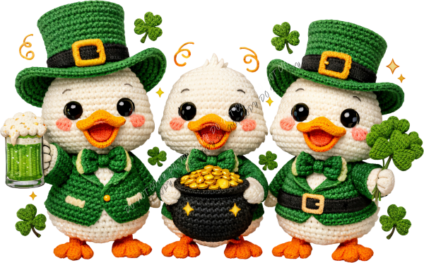 Lucky Duck Trio Faux Yarn DTF Transfer RTP DTF Transfers