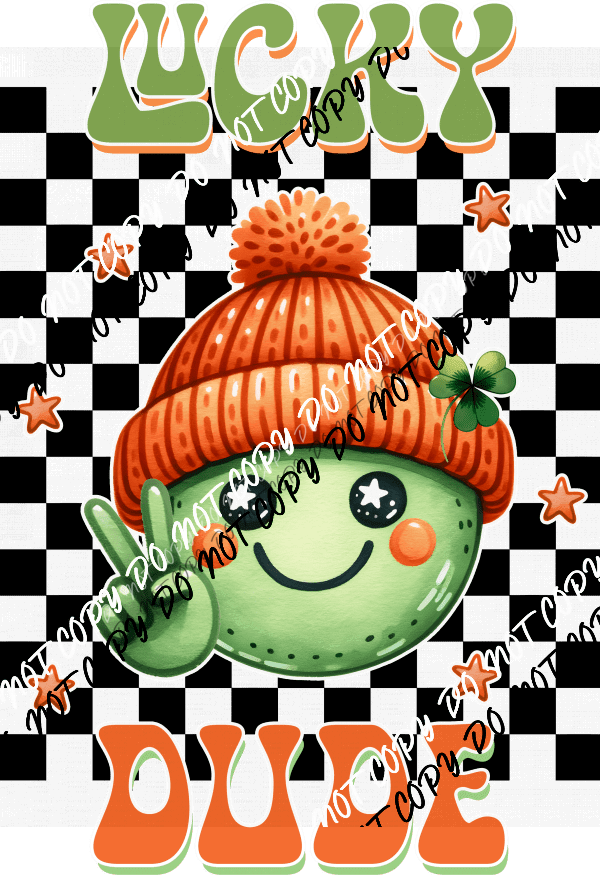 red-white-feral-raccoon-checker-border-dtf-transfer