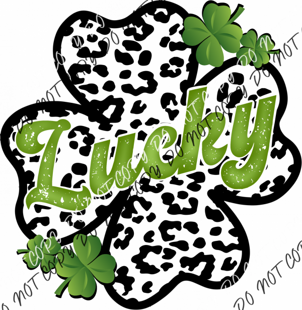 Lucky Leopard Shamrock Dtf Transfer Rtp Transfers