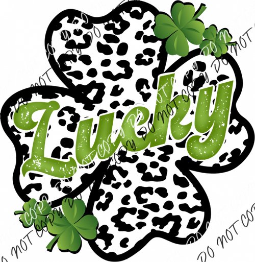 Lucky Leopard Shamrock Dtf Transfer Rtp Transfers