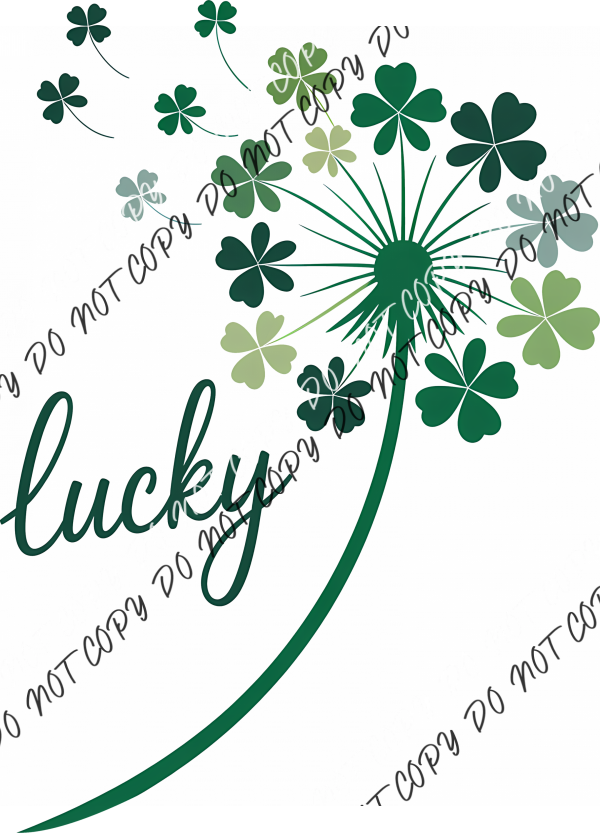 Lucky Shamrock Dandelion DTF Transfer RTP DTF Transfers