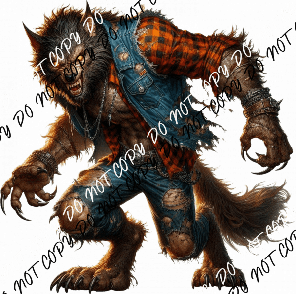 Lumberjack Werewolf DTF Transfer - We Print U Press DTF Transfers
