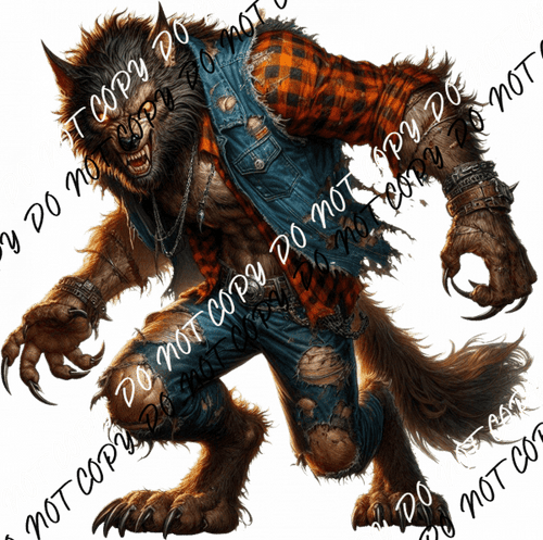 Lumberjack Werewolf DTF Transfer - We Print U Press DTF Transfers