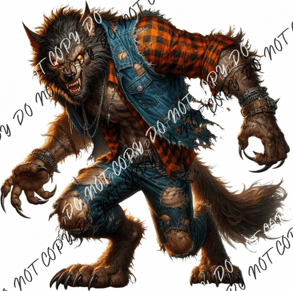 Lumberjack Werewolf DTF Transfer - We Print U Press DTF Transfers