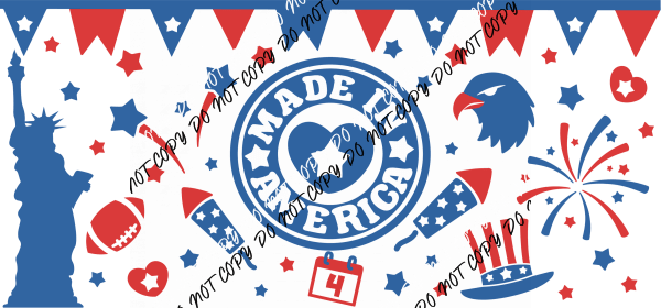 Made in America UV Transfer for 16 oz Glass Can - We Print U Press DTF Transfers