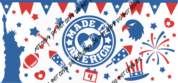 Made in America UV Transfer for 16 oz Glass Can - We Print U Press DTF Transfers