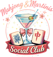 Mahjong and Martinis Social Club Pink Bow DTF Transfer