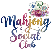Mahjong Social Club Watercolor Script Floral Tiles DTF Transfer