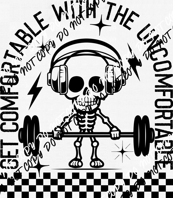 Make an Effort - Get Uncomfortable - Pocket and Back (Black Text) DTF Transfer - We Print U Press DTF Transfers