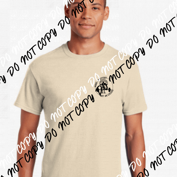 Make an Effort - Get Uncomfortable - Pocket and Back (Black Text) DTF Transfer - We Print U Press DTF Transfers