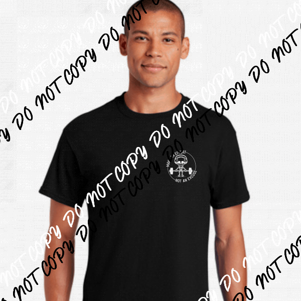 Make an Effort - Get Uncomfortable - Pocket and Back (White Text) DTF Transfer - We Print U Press DTF Transfers