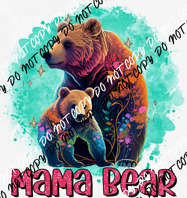 Mama Bear and Cub DTF Transfer - We Print U Press DTF Transfers