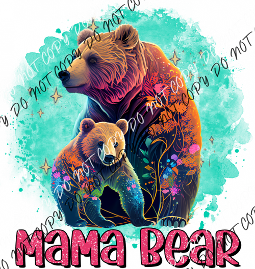 Mama Bear And Cub Dtf Transfer