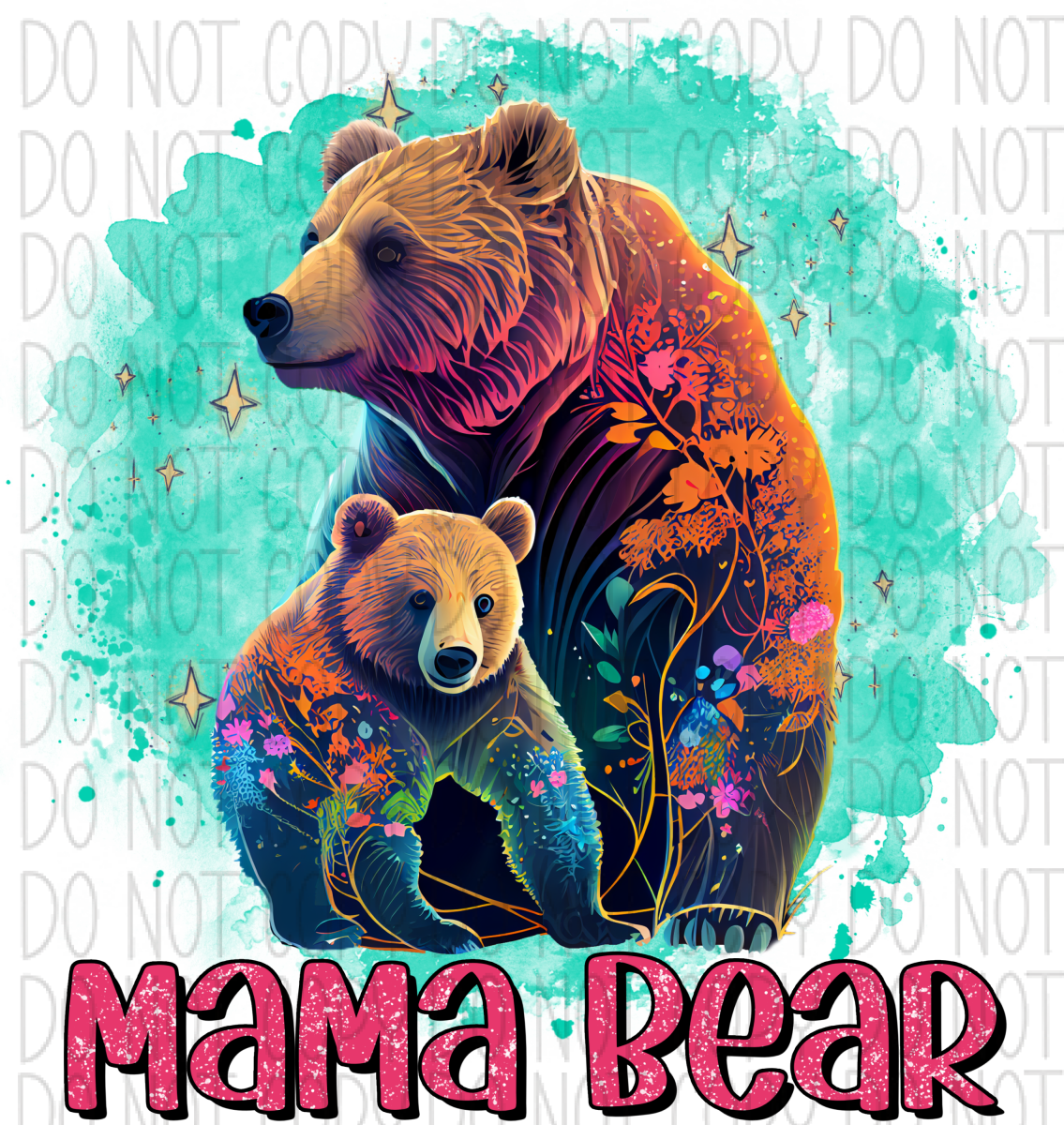 Mama Bear And Cub Dtf Transfer
