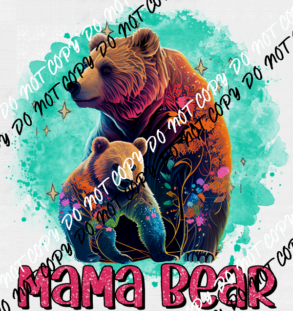 Mama Bear and Cub DTF Transfer - We Print U Press DTF Transfers