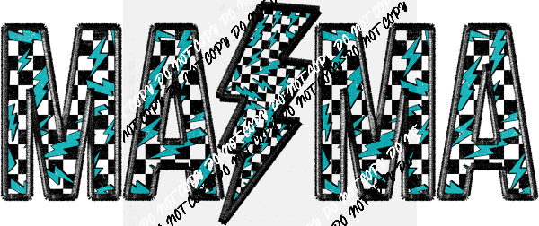 Mama Bolt (Choose Color) Faux Embroidery DTF Transfer - We Print U Press DTF Transfers