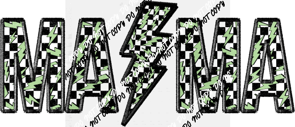 Mama Bolt (Choose Color) Faux Embroidery DTF Transfer - We Print U Press DTF Transfers