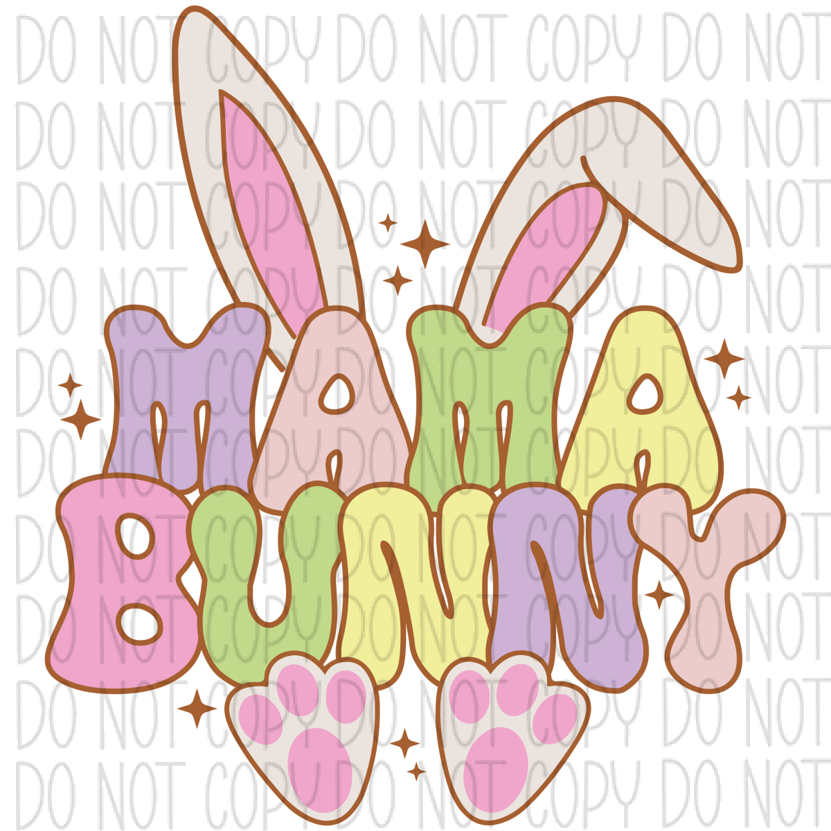 Mama Bunny Dtf Transfer