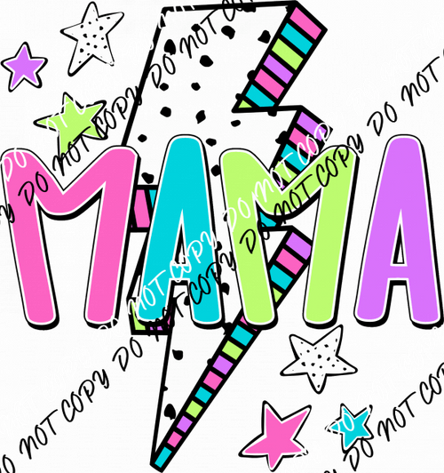 Mama Dottie Thunderbolt DTF Transfer - We Print U Press DTF Transfers