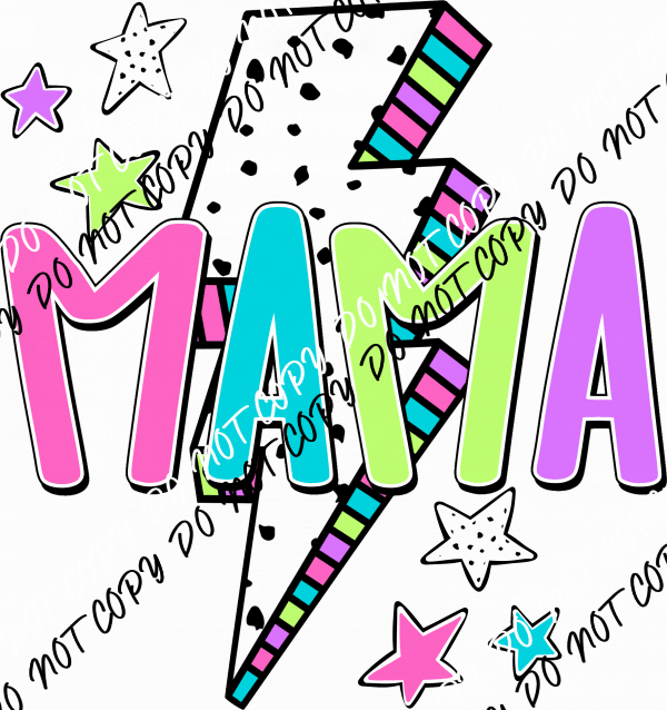 Mama Dottie Thunderbolt DTF Transfer - We Print U Press DTF Transfers