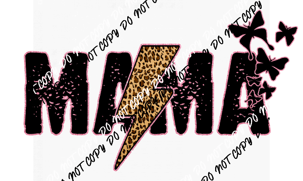 Mama Lightning Bolt DTF Transfer - We Print U Press DTF Transfers