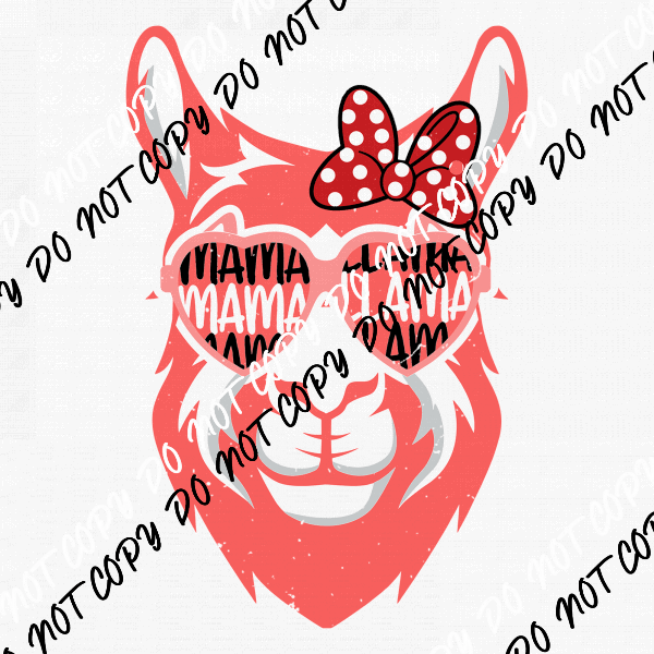 Mama Llama DTF Transfer - We Print U Press DTF Transfers