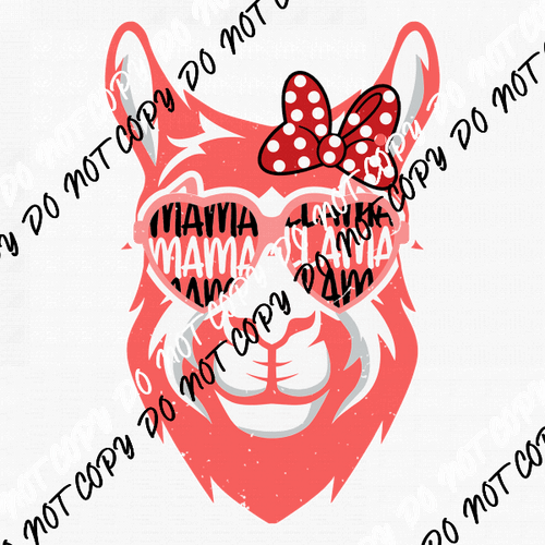 Mama Llama DTF Transfer - We Print U Press DTF Transfers