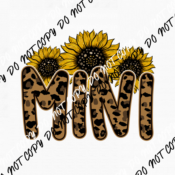 Mama & Mini Sunflower Leopard DTF Transfer - We Print U Press DTF Transfers