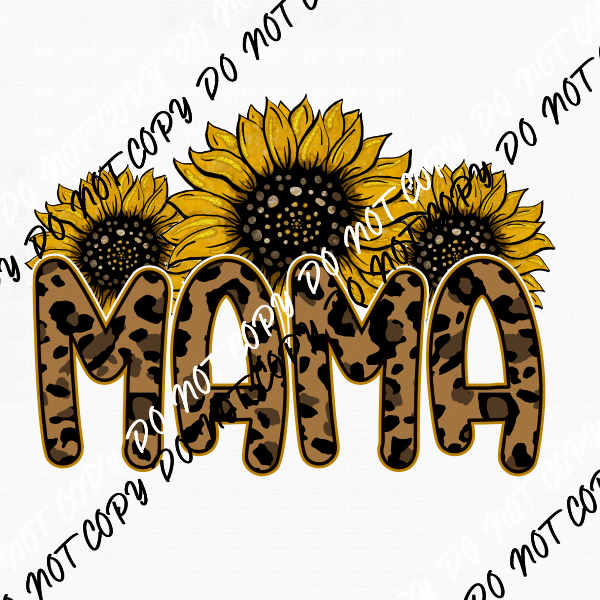 Mama & Mini Sunflower Leopard DTF Transfer - We Print U Press DTF Transfers