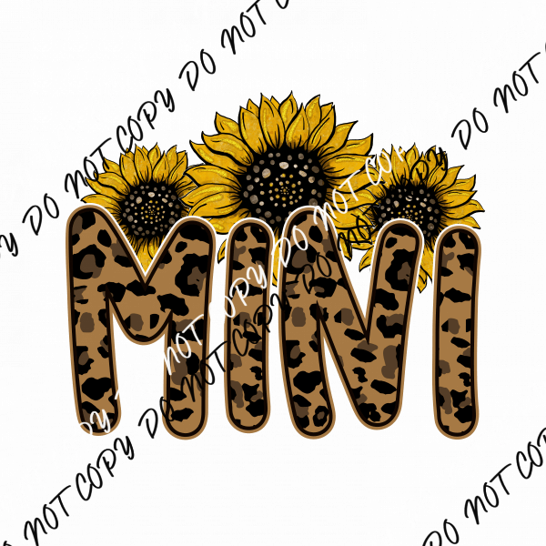 Mama & Mini Sunflower Leopard DTF Transfer - We Print U Press DTF Transfers