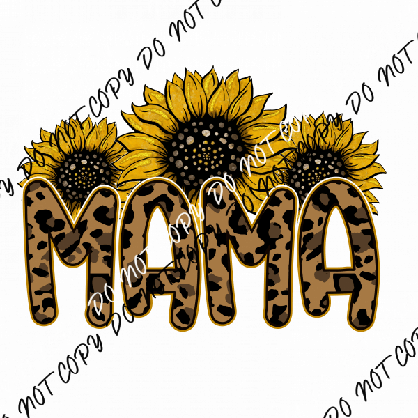 Mama & Mini Sunflower Leopard DTF Transfer - We Print U Press DTF Transfers