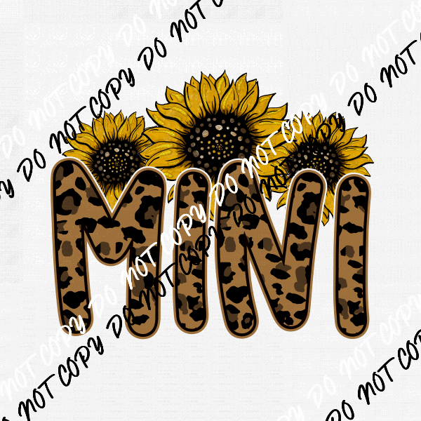 Mama & Mini Sunflower Leopard DTF Transfer - We Print U Press DTF Transfers