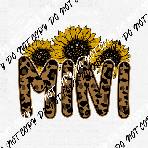 Mama & Mini Sunflower Leopard DTF Transfer - We Print U Press DTF Transfers