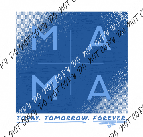 Mama Today Tomorrow Forever Tag 1.5X1.5 / Blue