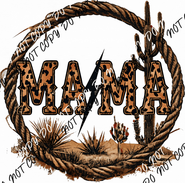 Mama Western Leopard DTF Transfer - We Print U Press DTF Transfers