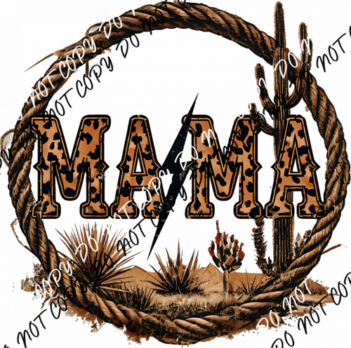 Mama Western Leopard DTF Transfer - We Print U Press DTF Transfers