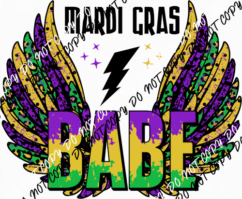 Mardi Babe DTF Transfer - We Print U Press DTF Transfers