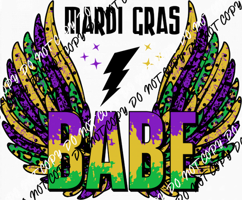 Mardi Babe DTF Transfer - We Print U Press DTF Transfers