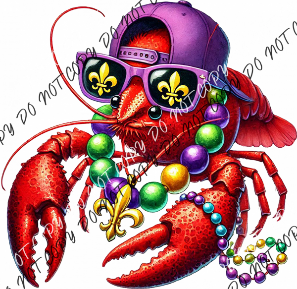 Mardi Gras Crawfish DTF Transfer RTP DTF Transfers