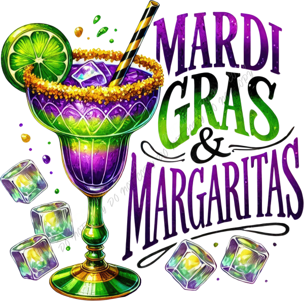 Mardi Gras & Margaritas DTF Transfer RTP DTF Transfers