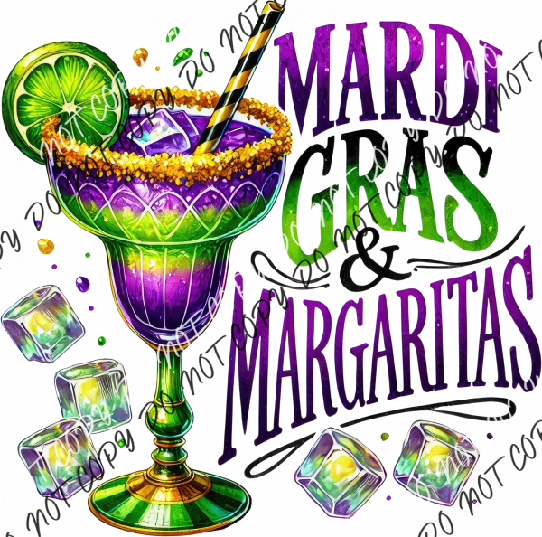 Mardi Gras & Margaritas DTF Transfer RTP DTF Transfers