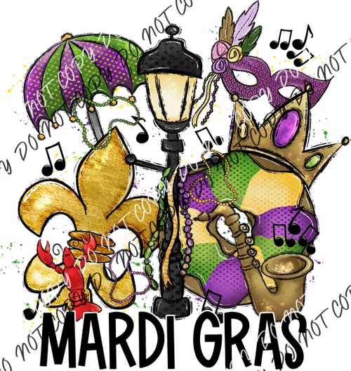 Mardi Gras Mashup Dtf Transfer Rtp Transfers