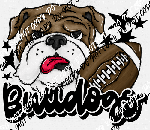 Mascot Bulldogs Football DTF Transfer (See Color Options) - We Print U Press DTF Transfers