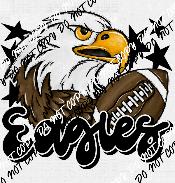 Mascot Eagles Football DTF Transfer (See Color Options) - We Print U Press DTF Transfers